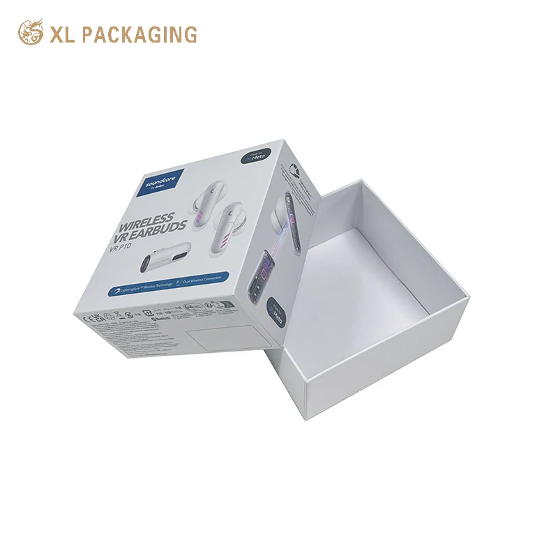 Custom Wireless Headphones Packaging Bluetooth Earphone Box Lid And Base Box For Music
