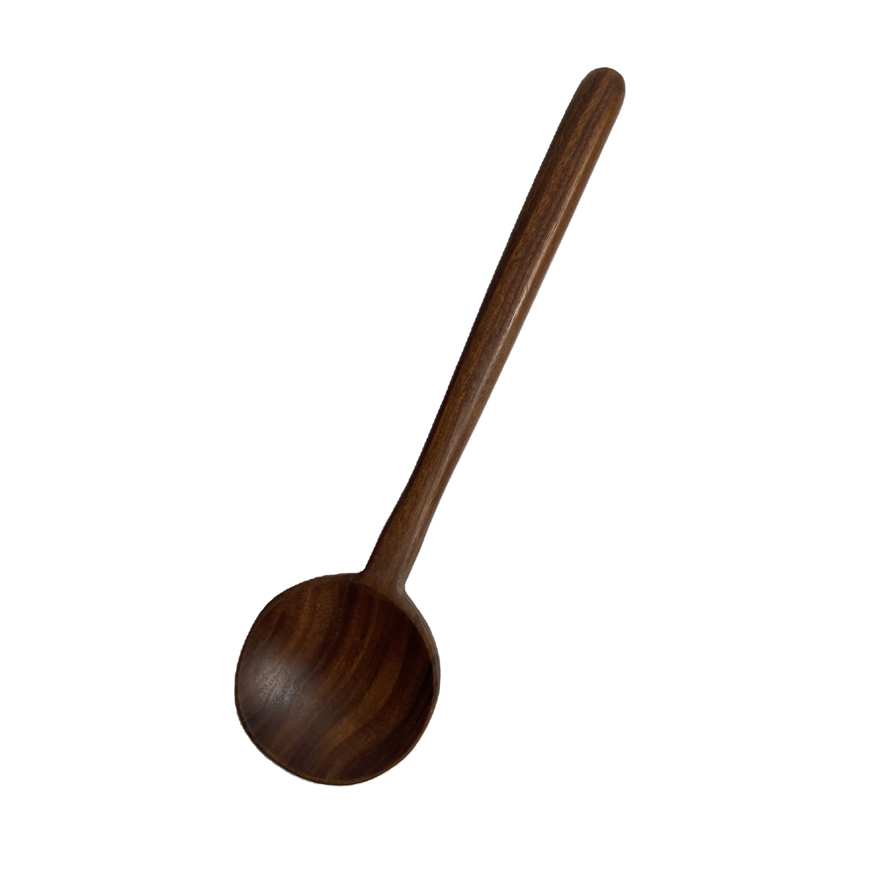 Diyue DYD22030 Home Kitchen Natural Wooden Cooking Spoon Round Head Acacia Wood Stirring Spoon Long Handle Korean Tasting Spoons