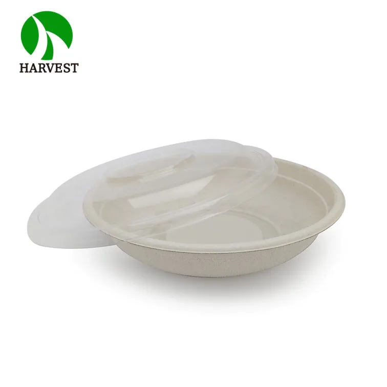 24 Oz Biodegradable Disposable Take Away Microwave Paper Food Container Bowl