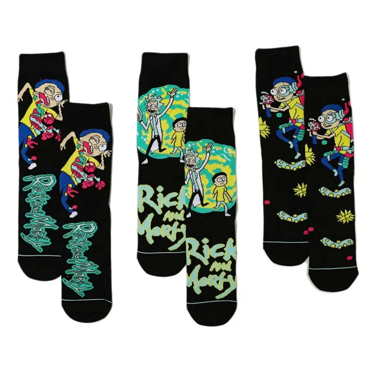 HY-1749 New 2023 Wholesale Men Socks Long tube Cotton Cartoon Man Stocking