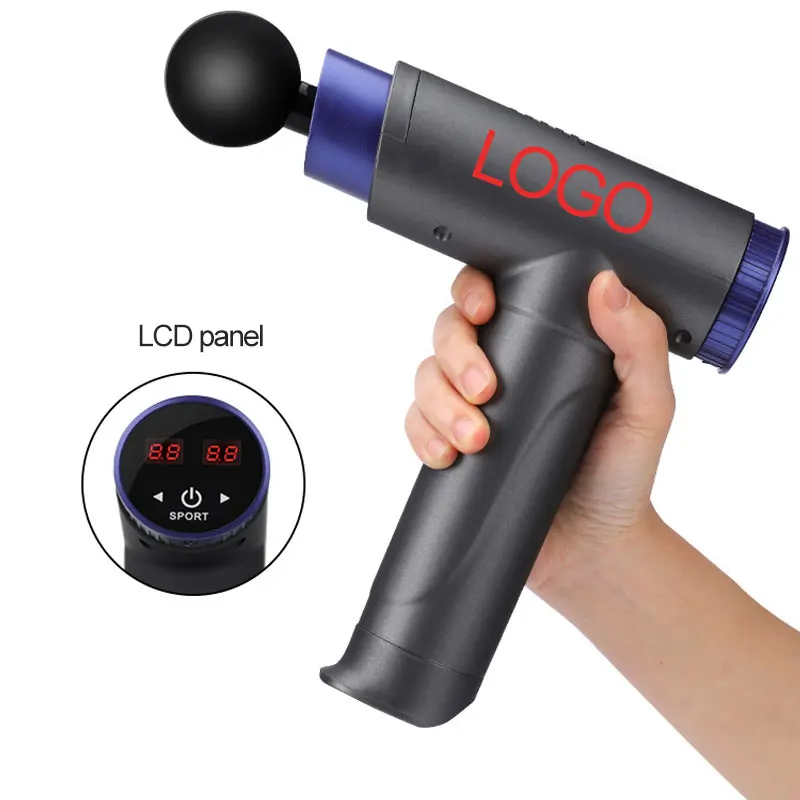 Men Muscle Massage Gun 22 Speeds 8 Heads Deep Tissue Percussion Massager Handheld Electric