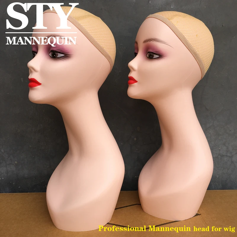 Factory wholesale female mannequin realistic head african american mannequin head with stand mannequin for jewellery display