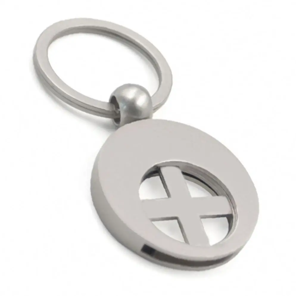 Custom logo Sublimation metal key supermarket shopping cart chips token canada uk trolley coin keychain for shopping carts