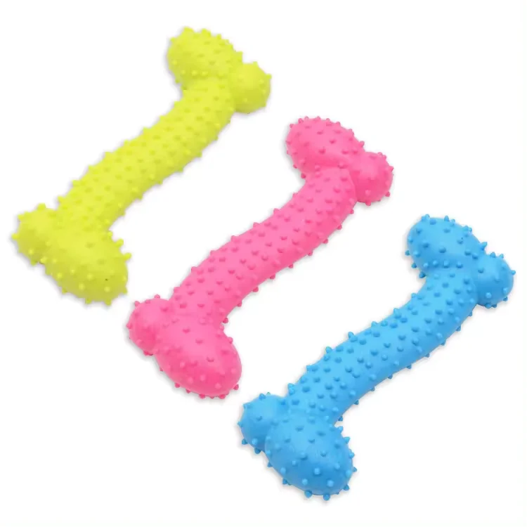 Hot Sale Wholesale Safe Non-toxic Wear-resistant Bite-resistant Rubber Dog Chew Bone Toy