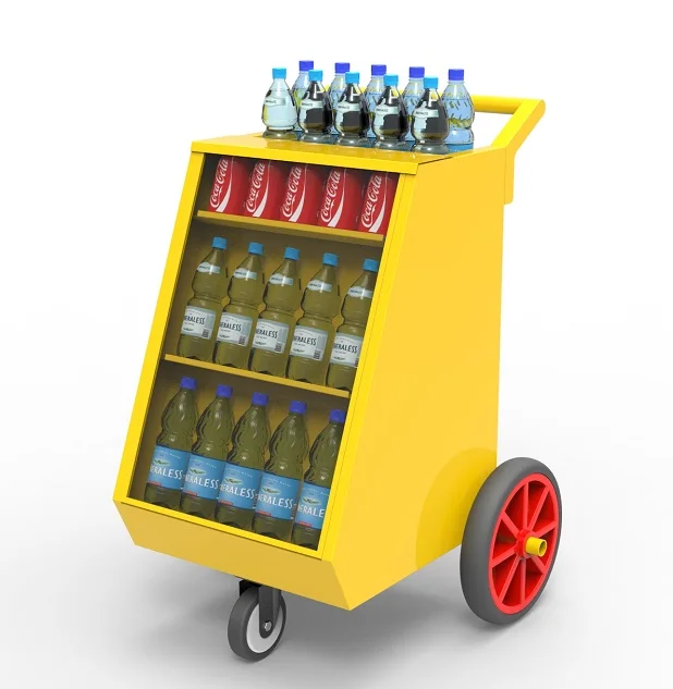 Outdoor Clear window drinks Pop up Street vending cart trolley