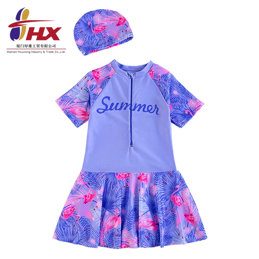 2023 New One Piece Kids Swimsuit Custom Bathing Suit Baby Girls Tankini Swimsuits Children Swimwear