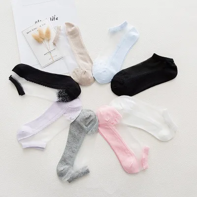 
Crystal glass silk socks 2019 autumn stockings women sicks 
