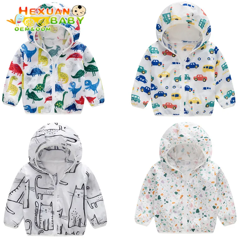 Kids Girls Jackets Zipper Boys Girls Cotton Lined Waterproof Rain cost hooded windbreaker outdoor wear