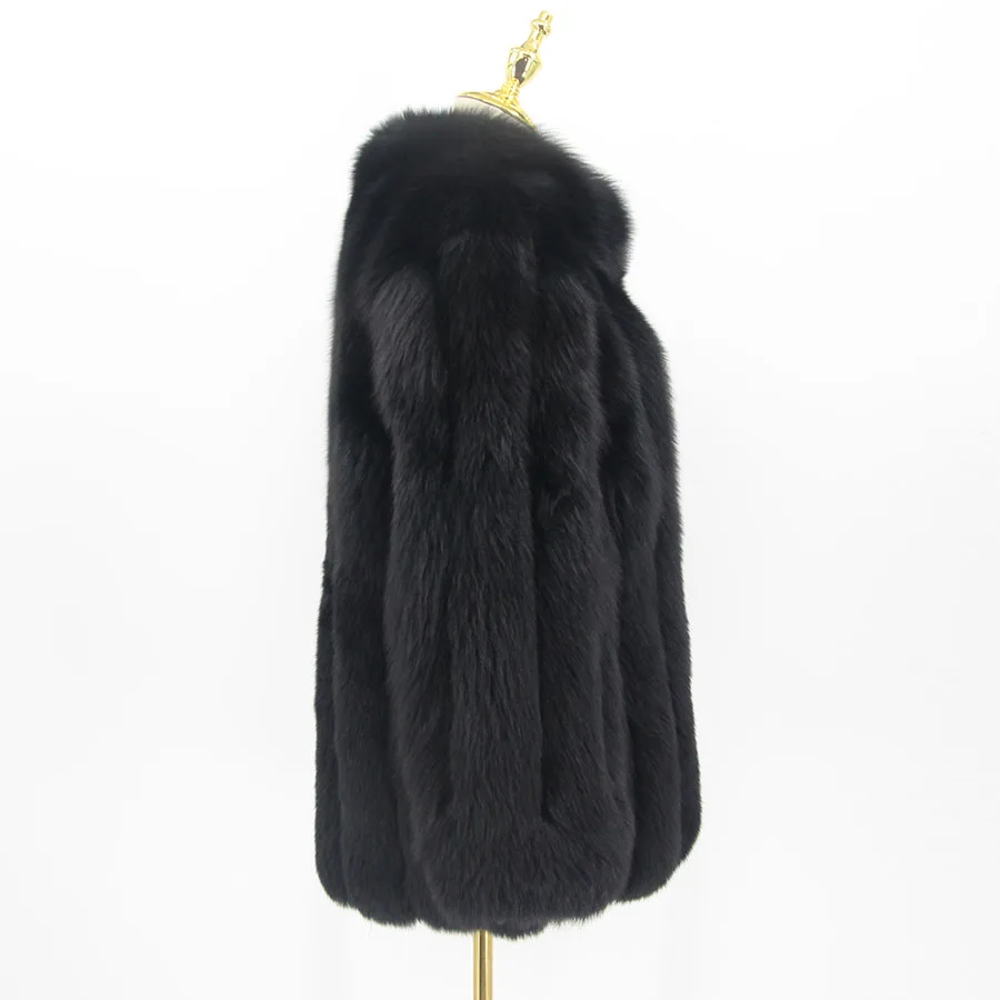 QIUCHEN  QC20117 new arrival women coats winter real fox fur coat natural fur jacket luxury