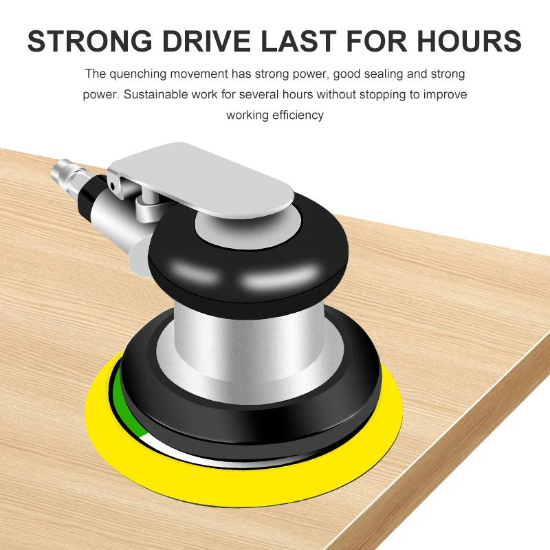 5-Inch Pneumatic Sander 125mm Round Air Grinder Hand Tools Woodworking Polisher Pneumatic Track Sander