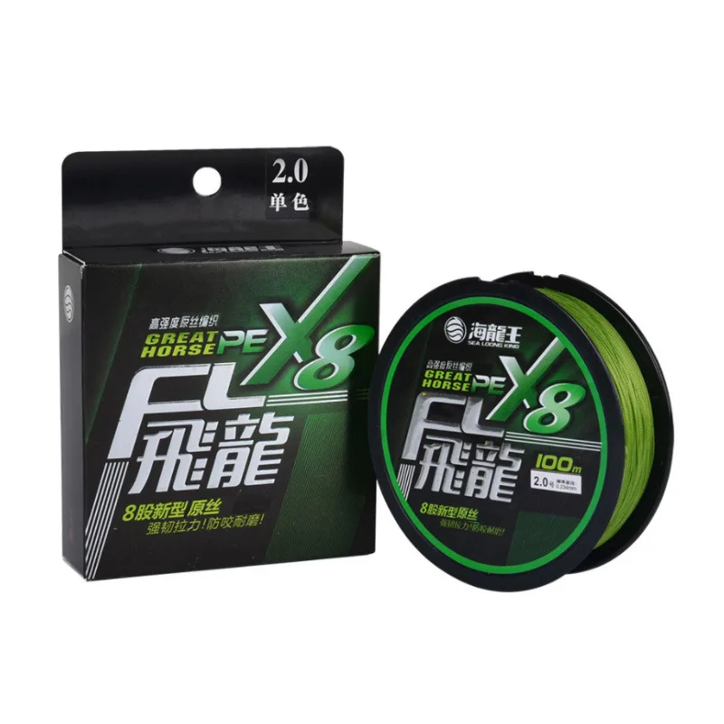 FEATHER 004 Power Fishing Line Strong strength Multifilament line PE 8 strand braided fishing line for fishing 100 meter