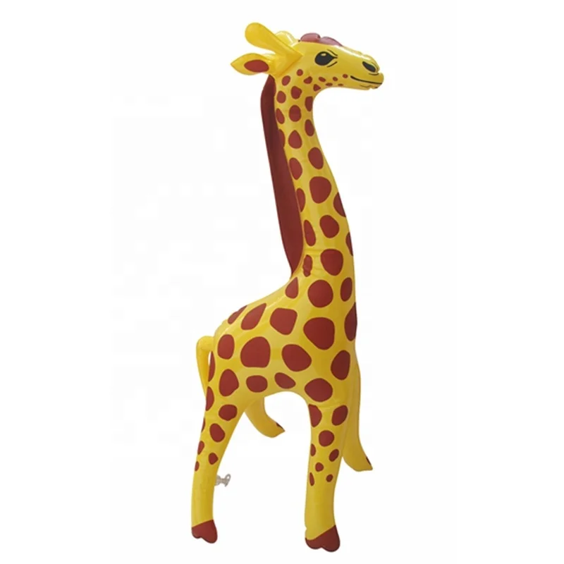 Lower Price Pvc Inflatable Outdoor Yellow Giraffe Beach Toys
