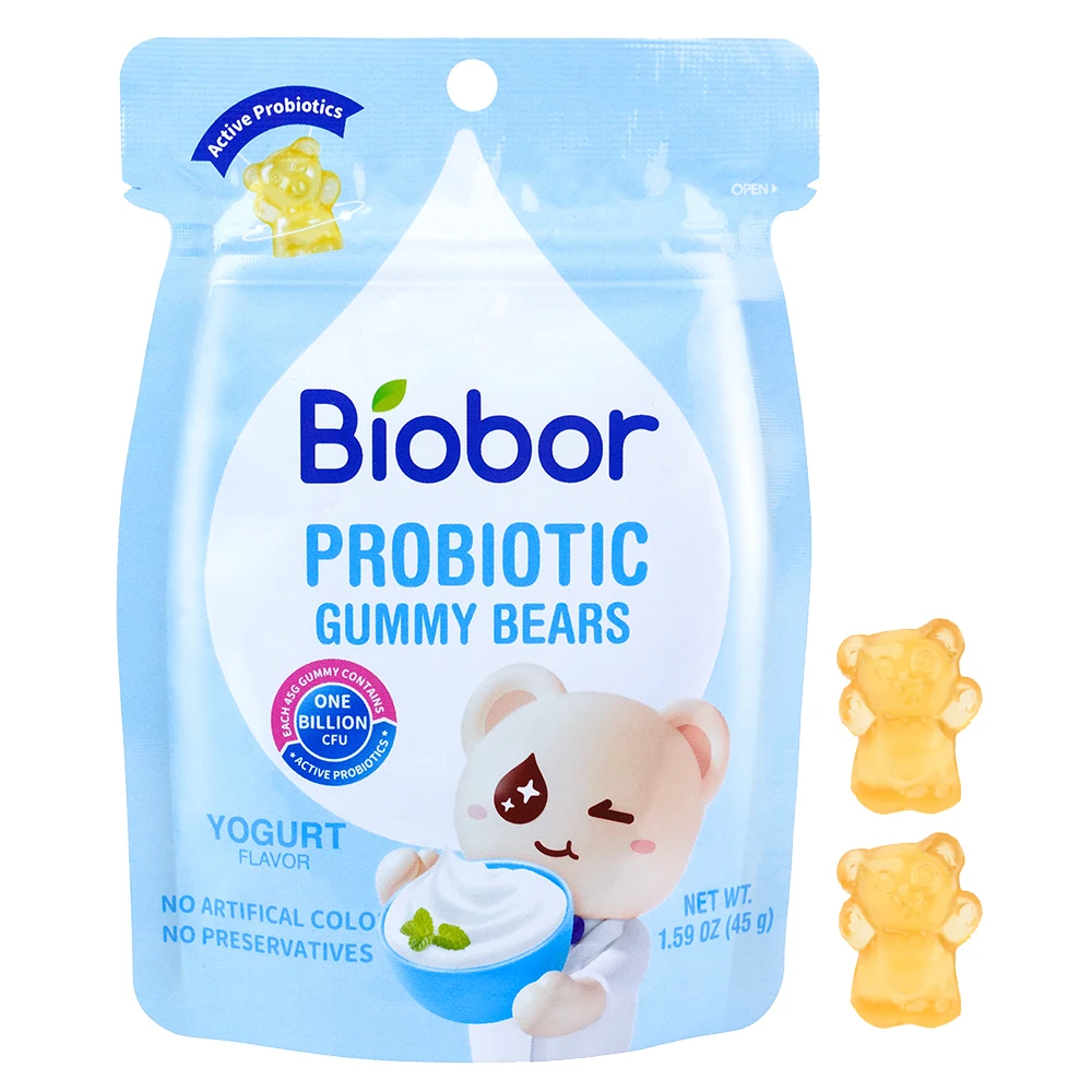 Biobor Funny Bear Shaped Sweets Natural Color Yogurt Flavors Jelly Gummy Candy