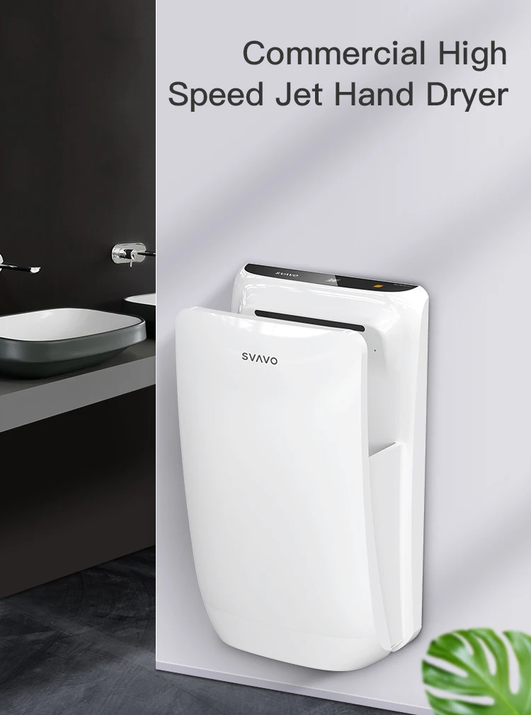 portable bathroom Commercial wall mounted Electric High Speed 1600W Super Power Automatic infrared sensor air jet Hand Dryer