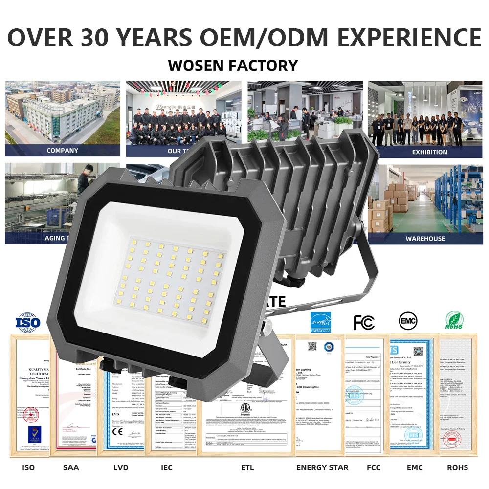 IP65 Explosion Proof LED Flood Lights 10W-200W for Outdoor Stadiums, Waterproof High Power Lighting with SMD Technology