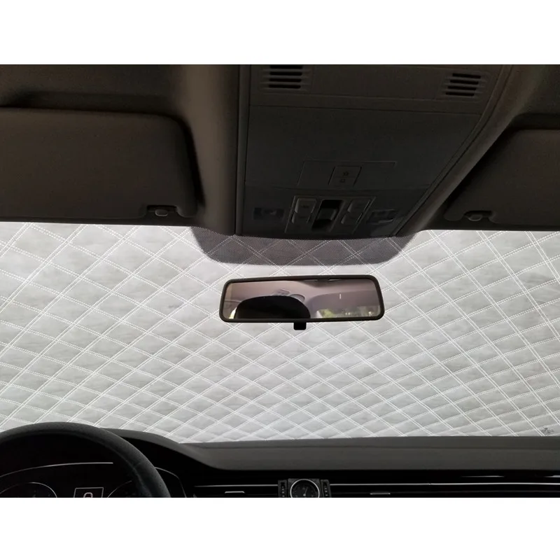 Snow sunshade with magnetic edges retractable car windshield sunshade