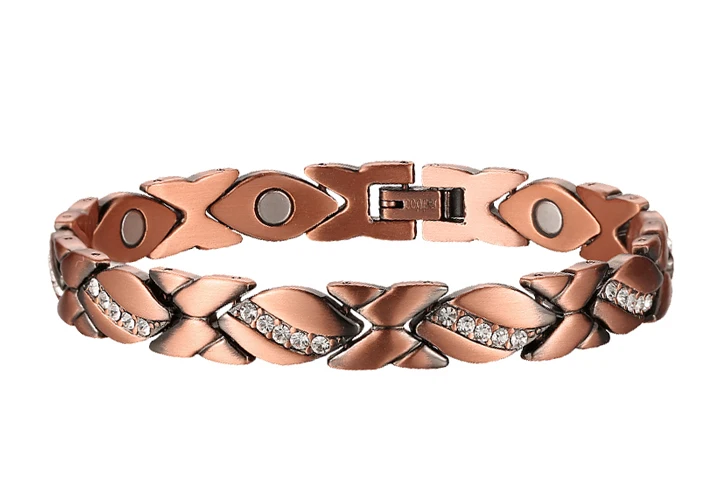 Hot Selling Top Manufacturer Fashion Magnetic Bracelet Women Crystal Magnetic Pure copper bracelets