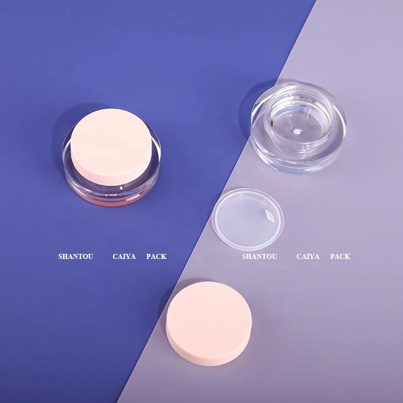 Hexagon 5g rose gold black mini pink empty nail polish eyeshadow powder case eyebrow gel eye serum cream containers with sifter