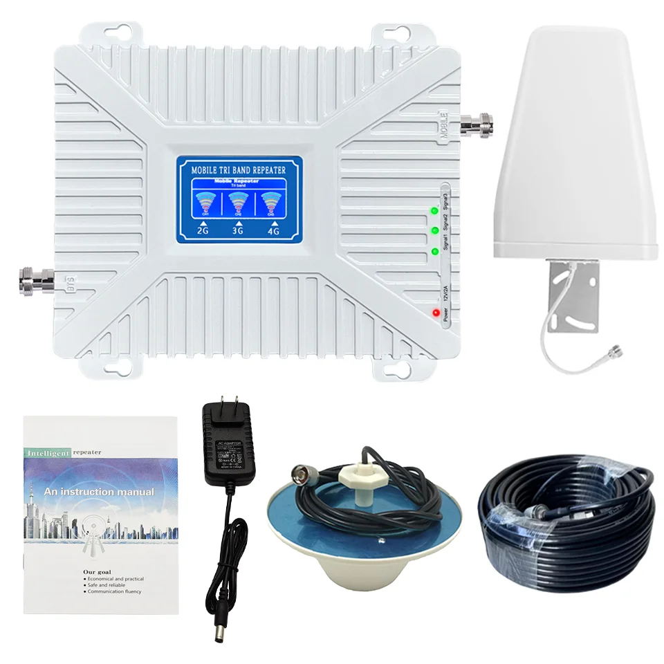 Tri Band 900 2100 2600MHz LTE 3G 4G Mobile Phone Network Signal Booster/Repeater/Amplifier