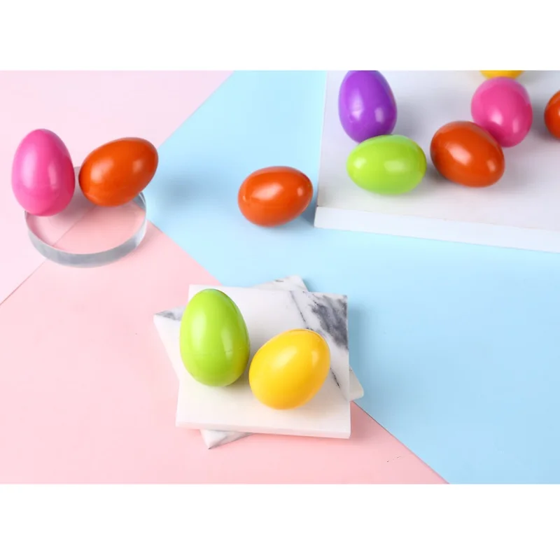 Children Musical Instruments Cartoon Colorful Sand Hammer Egg Shaker Toy Wooden Egg Shakers