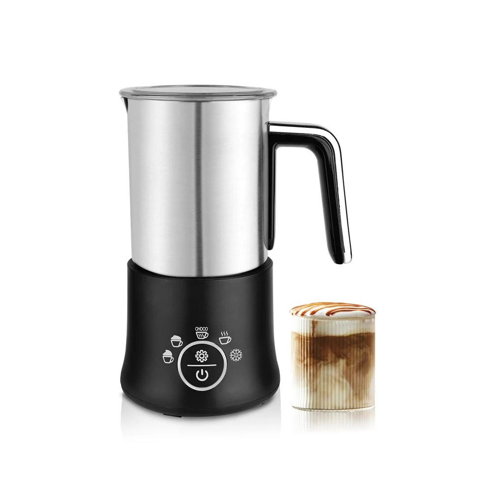Stainless Steel Dish Washer Safe Instant Milk Frother 4-in-1 Electric Milk Steamer for Coffee, Espresso