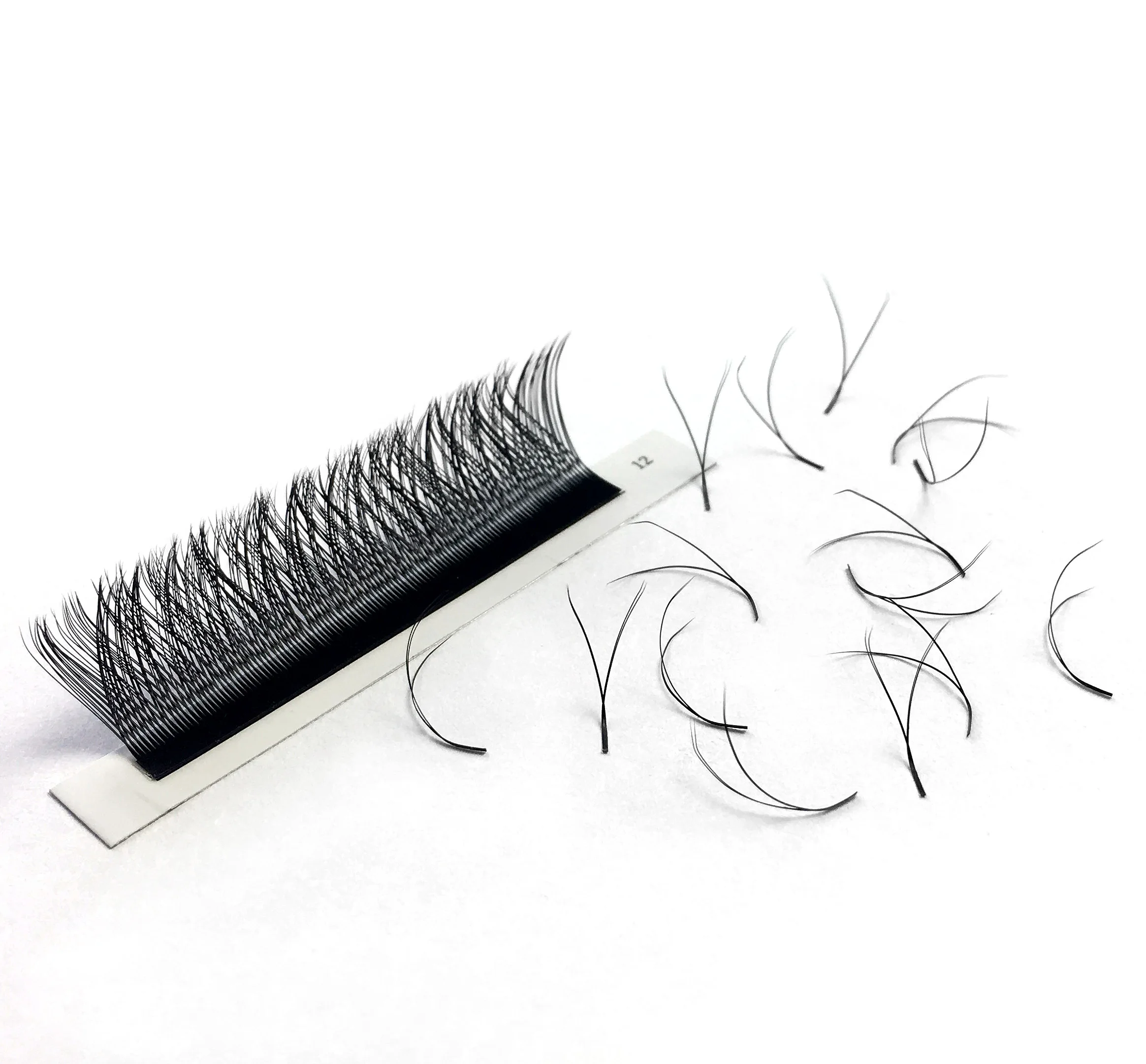 Superior Synthetic Hair Individual Eyelash Extension High Quality Y Lash 0.07 Thickness Makeup Korean Pbt Material OEM ODM
