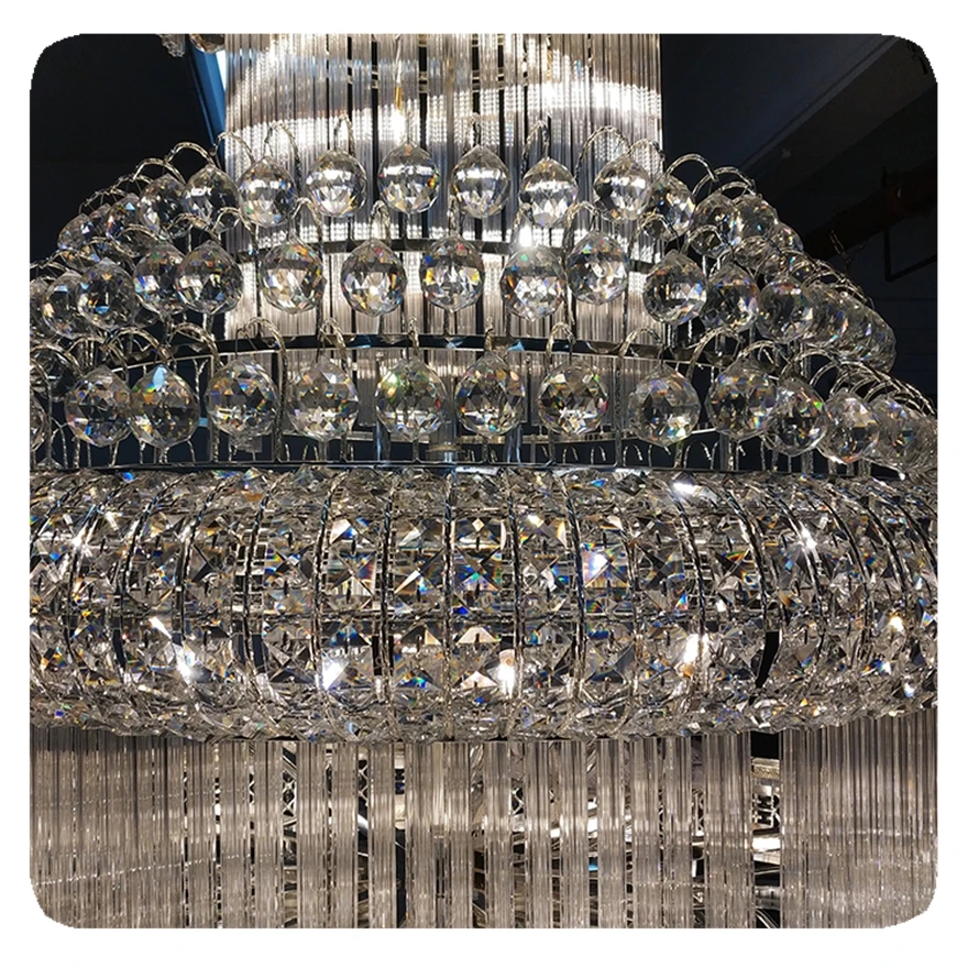 2025 New Product Decorative Hotel Dinging Room LIANGTE Project Crystal Glass Led Chandelier Light