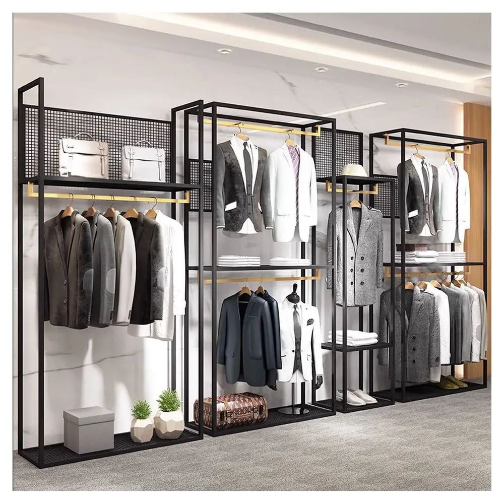 Prima Hot Sale Shop Metal Clothes Display Racks Shelf for Clothing Shop