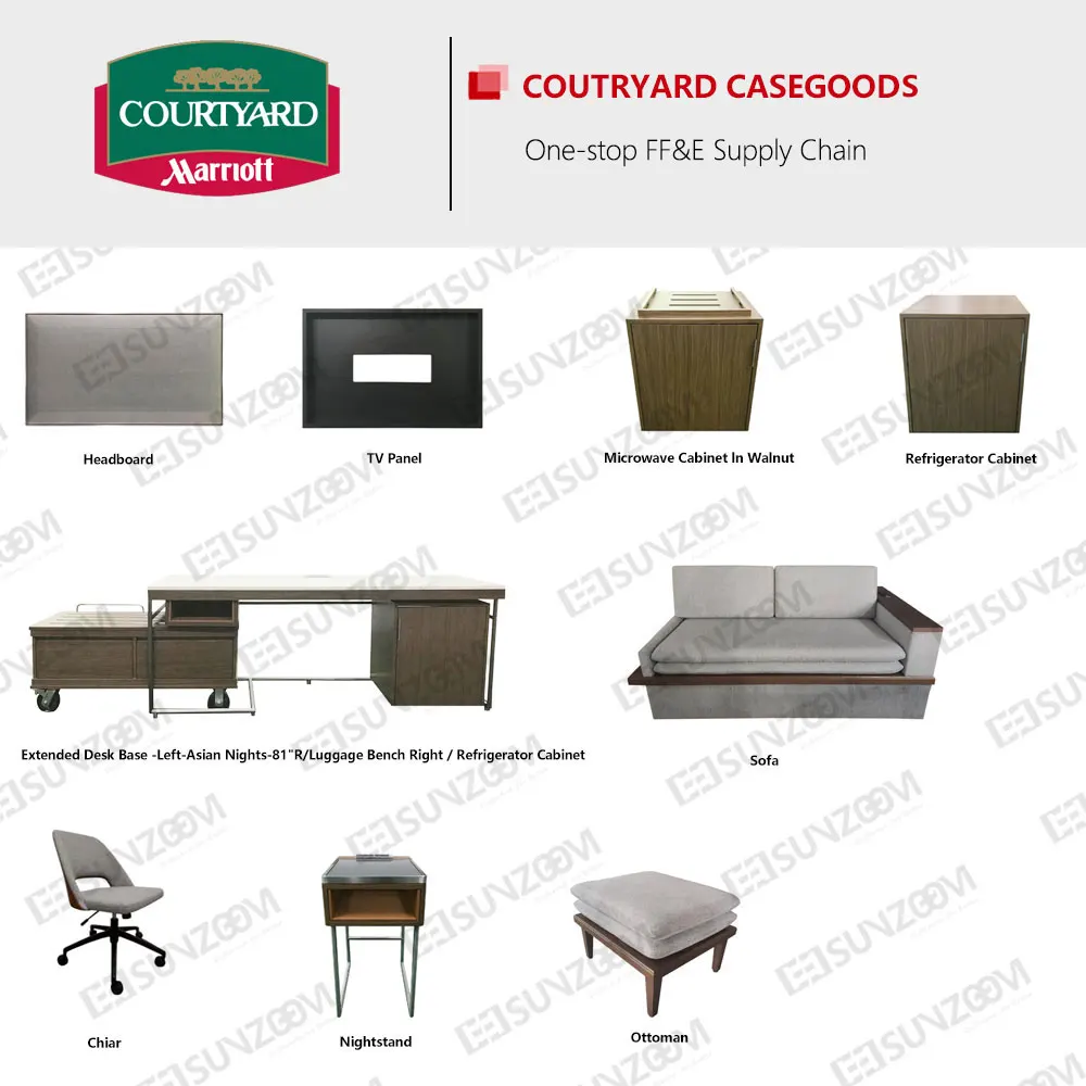 4 Star Modern Marriott Courtyard Vanity Hotel Furniture Bedroom Sets For Sale
