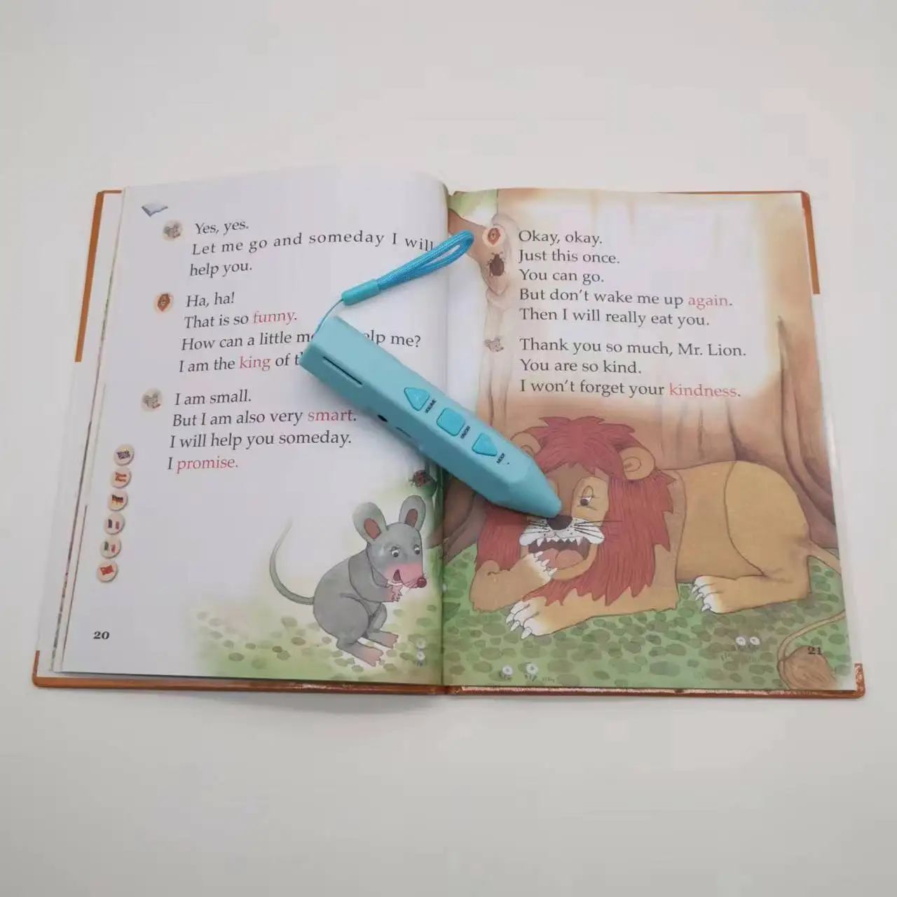 Factory supply early learning English smart pen for kids 6 books as 1 set story telling machine talking books pen