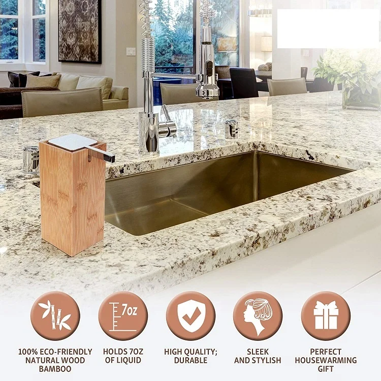 Refined-bam OEM Factory bath spa gift set bamboo dispenser