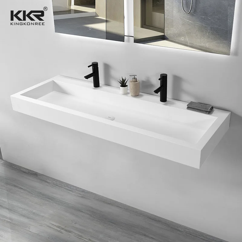 Marble Stone Basin double sink bathroom sink Artificial Stone hotel Sink double long
