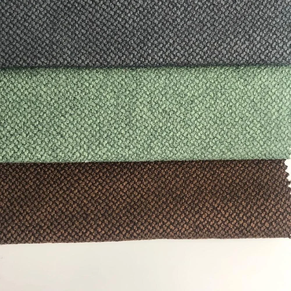 Woven 100% polyester hemp fabric linen look fabric for furniture upholstery