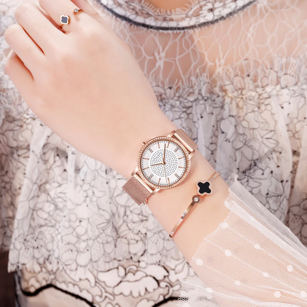 Wholesale Fashion Watches with Stainless Steel Top Brand Luxury Business diamond watch women luxury