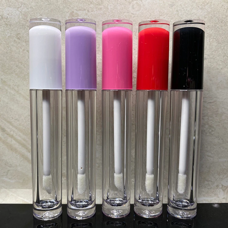 
Empty PETG Clear Lip Glaze Tube Cylinder Lipgloss Container Round Full Transparent Lip Gloss Tube 