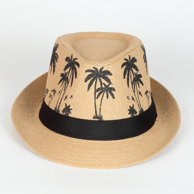 Wholesale Fashion Lady Fedora Trilby Gangster Cap Straw Panama Hat Men Women Summer Beach Paper Jazz Hats Spring Summer Autumn