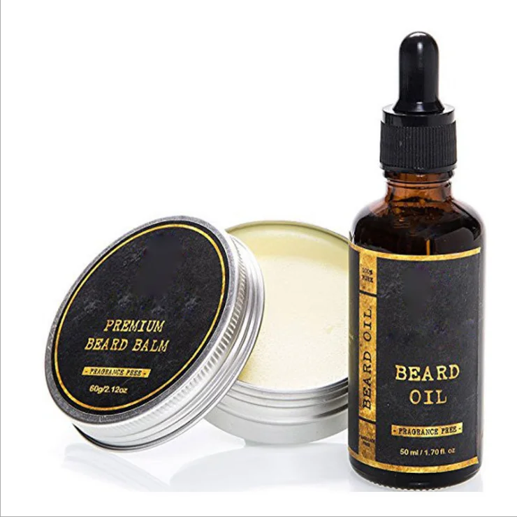 OEM LOW MOQ Private Label 100% Organic Natural Beard Care Set Kit Balm Cheap Price Growth Beard Oil For Men