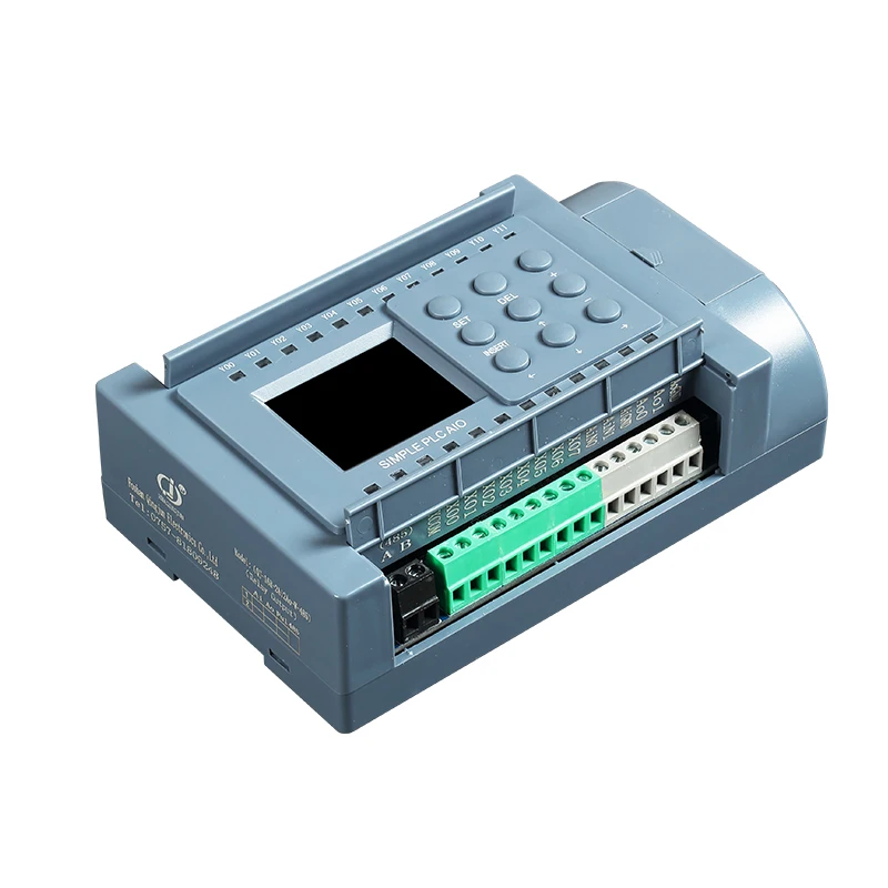 Huaqingjun 8-in 8-out Relay Output 2AI 2AO 0-20mA Pulse Outputs All-in-one Machine PLC for Stepper Motor