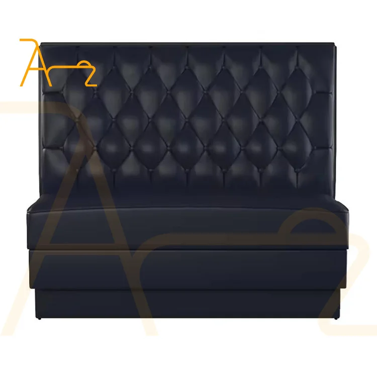 Custom used restaurant furniture white leather sofa booths fast food shop cafe high back bench hotel restaurant booth seating