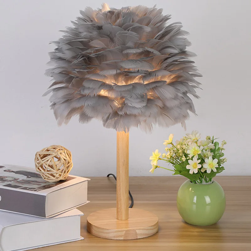 Led Light Christmas Snow Blanket Table Runner Light Luxury Coffee Table And Tv Cabinets Feather Desk Lamp