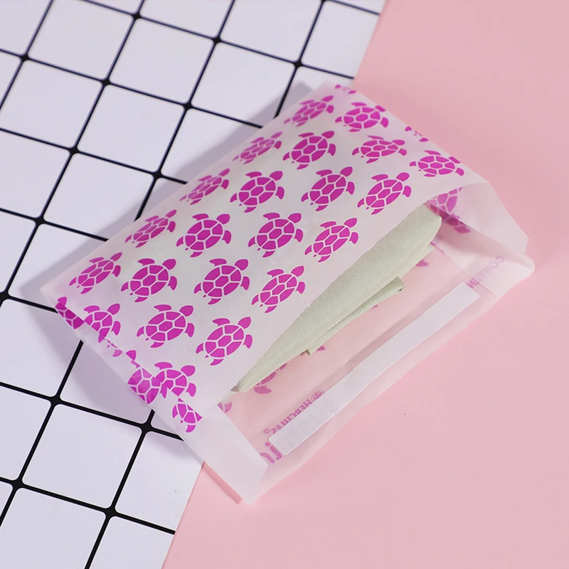 Custom Embossed Disposable Self Seal Transparent Biodegradable Envelope Wax Paper Glassine Bag