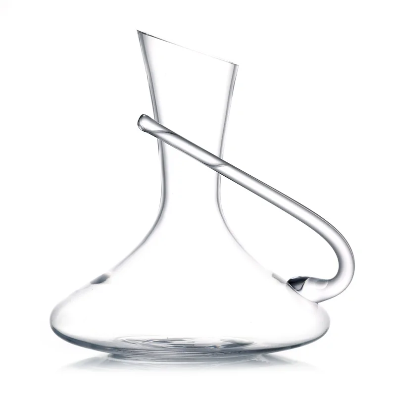 new Wholesale cheap straight mouth round crystal 1900ml  wine decanter set for home using