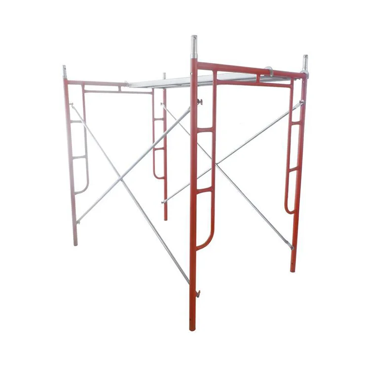 Strong durability Metal telescopic tubular steel ladder portable metal galvanized q235 h frame scaffolding  for construction
