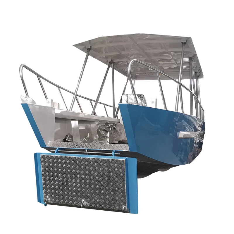 
26ft high speed aluminum landing craft with rooftop 