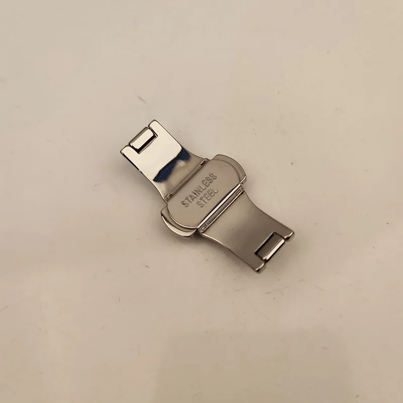 4 5 6mm Stainless Steel Watch Clasp For Longines Double Push Butterfly Watch Band Silver Buckle for Button Accessories