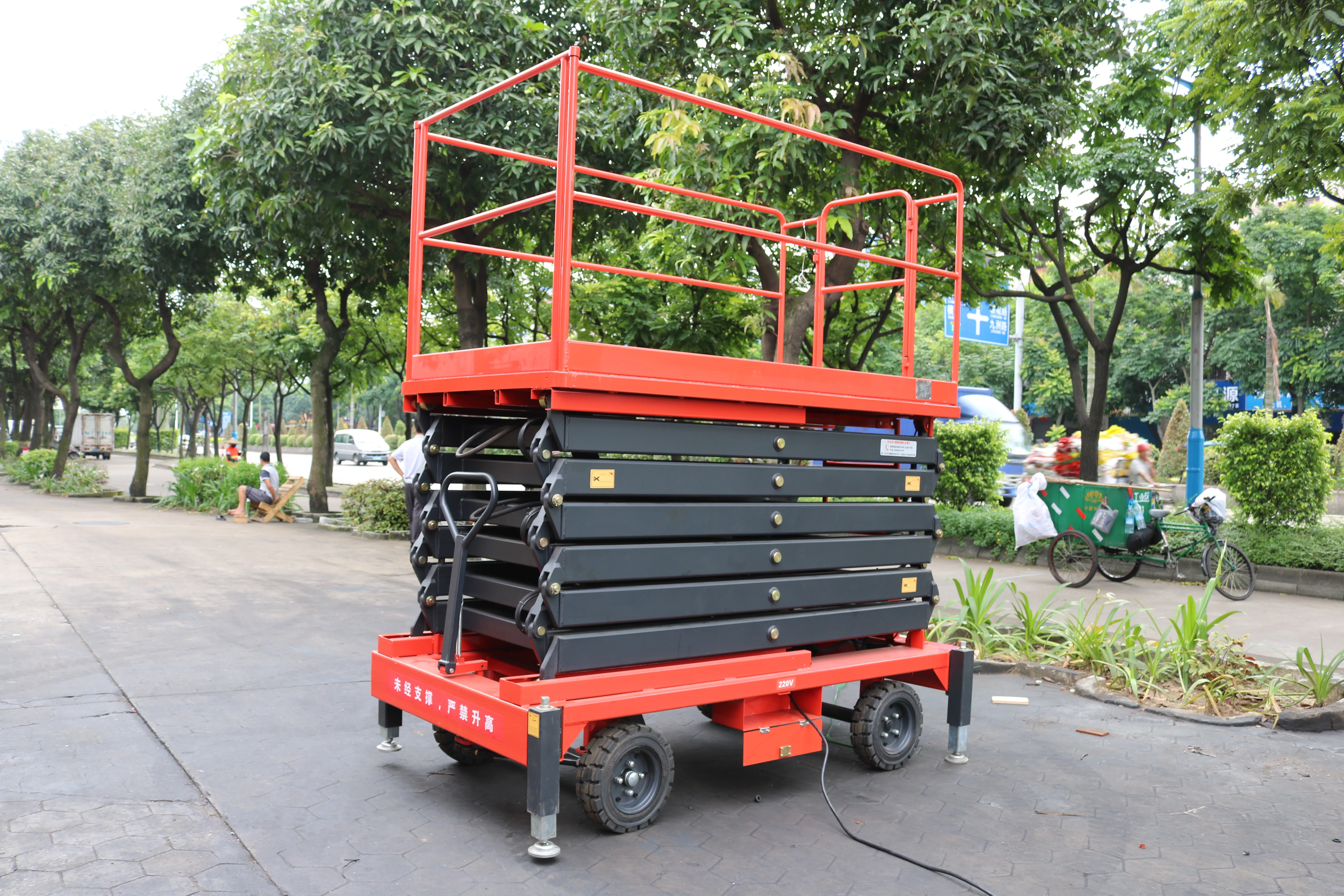 Мобильный ручной складной электрический ножничный подъемник Skylift платформа для аэронной работы