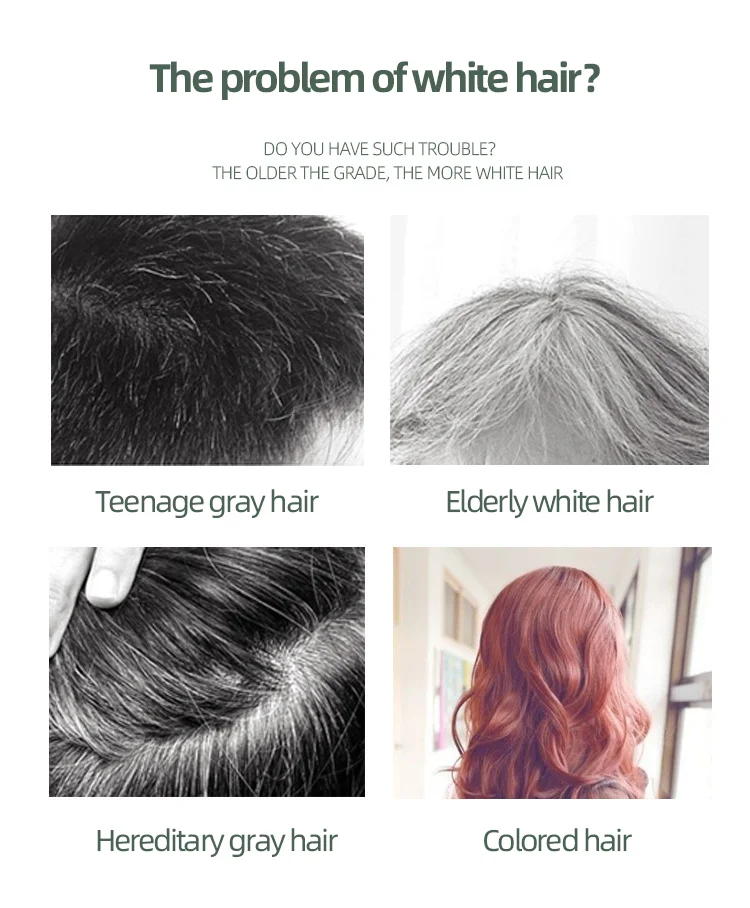 private label LUCKYLILY hot sale  fast black darkening hair dye shampoo