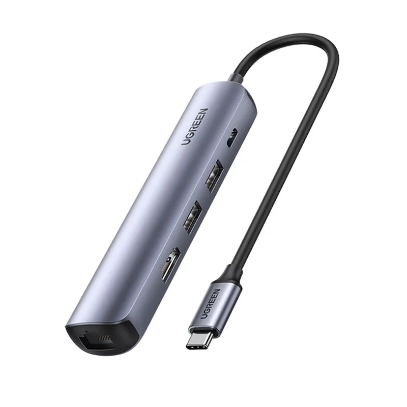 USB-концентратор UGREEN мини-концентратор USB Type-C 3 1 на 4K HD RJ45 0 док-станция адаптера для MacBook Pro Air 2020