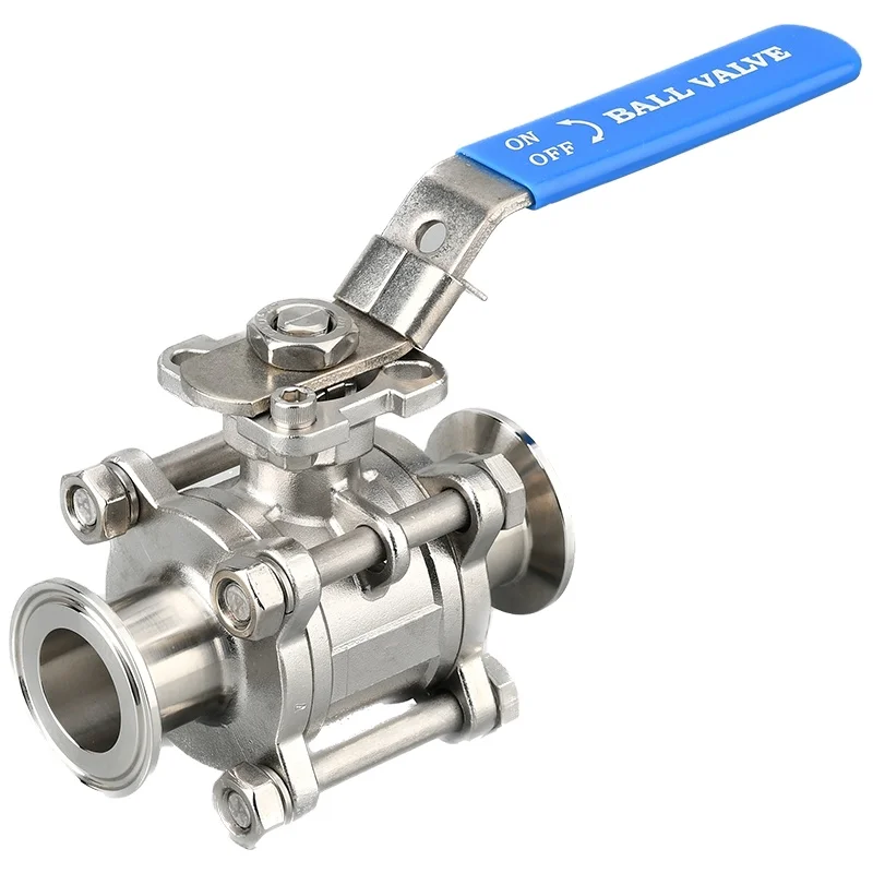 Химической промышленности из нержавеющей стали 3 шт клапан ручного три штуки обратный санитарно-гигиенический зажим для шаровой