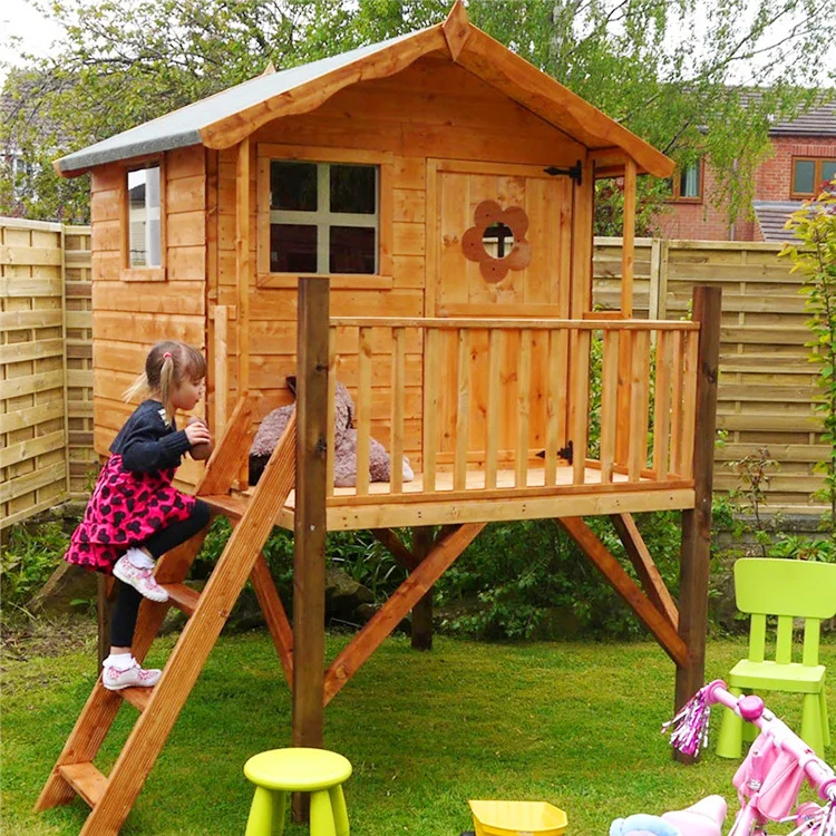 
High quality outdoor children kid wooden play house for sale 